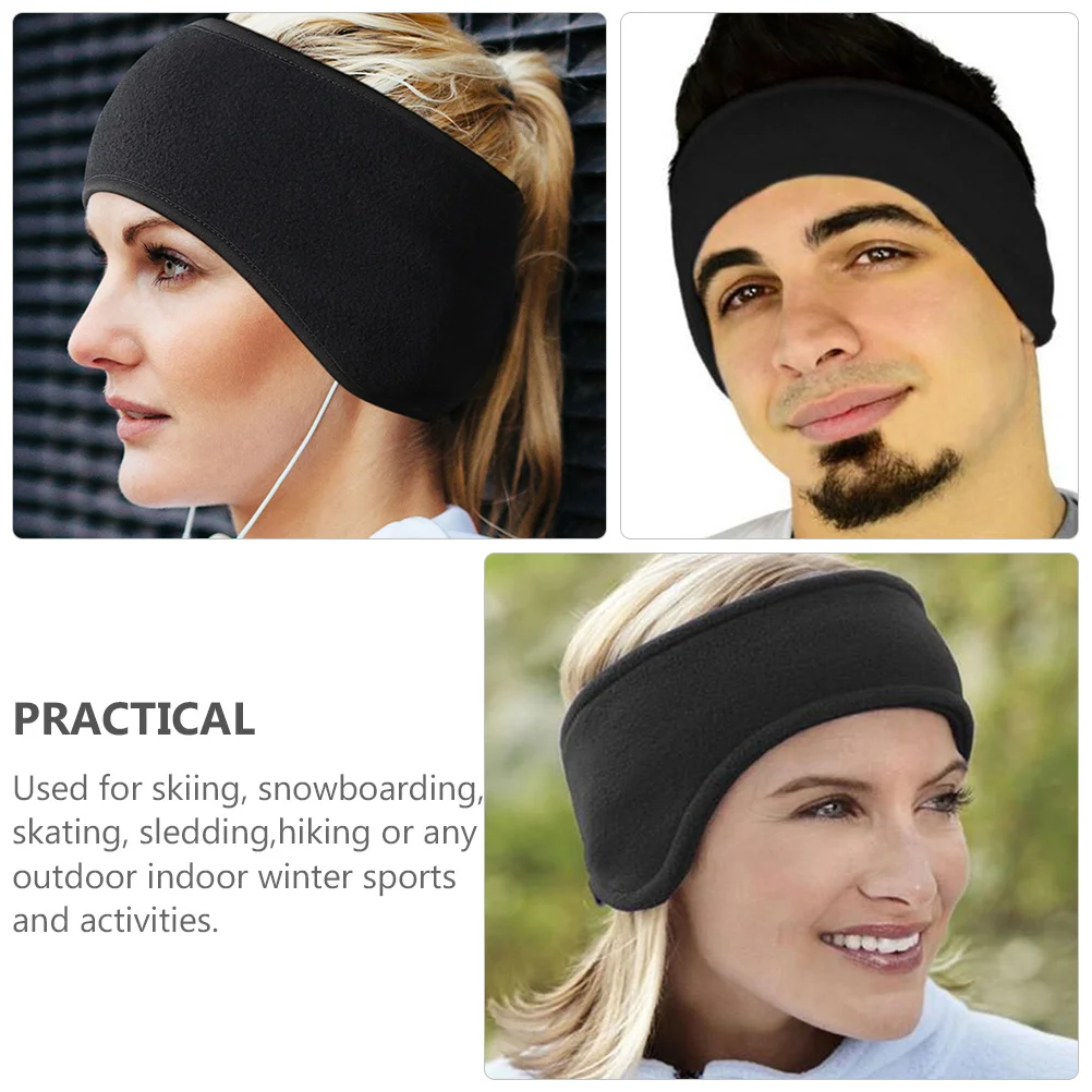 

2pcs Warm Headband Double-Deck Ear Cover For Winter Sports Outdoor Activities Unisex Headband Full Cover Hairband Cold-Proof
