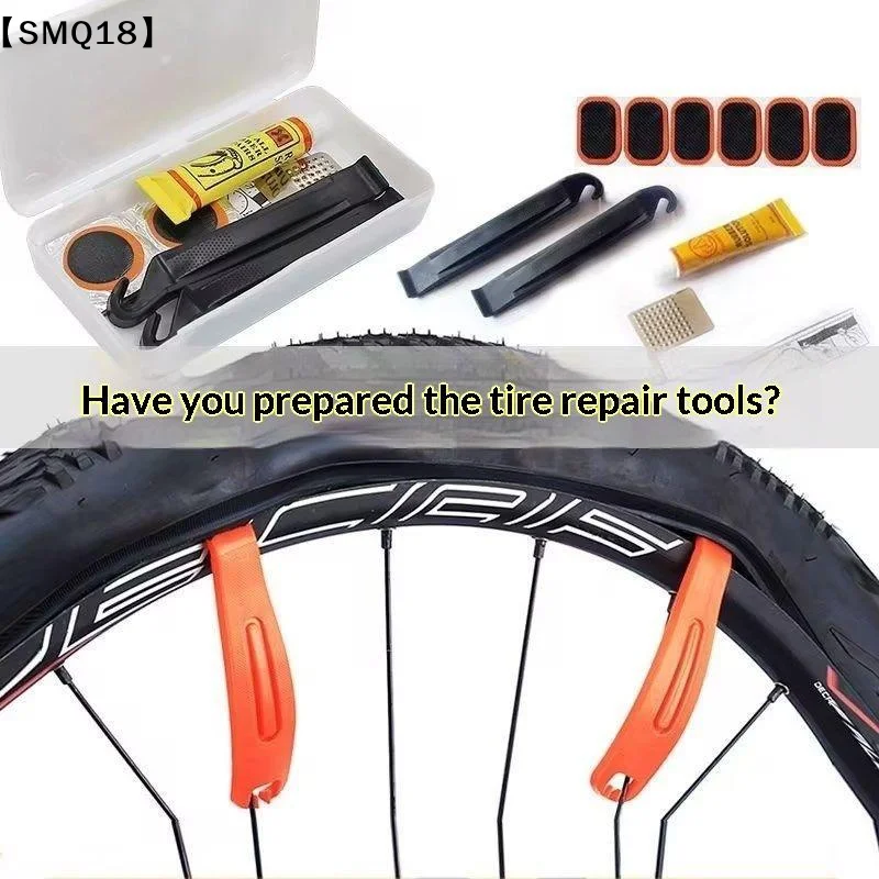 Bicycle Tire Repair Kit With Complete Repair Tools Portable Storage Box For Mountain Cycling Emergency Use【SMQ】