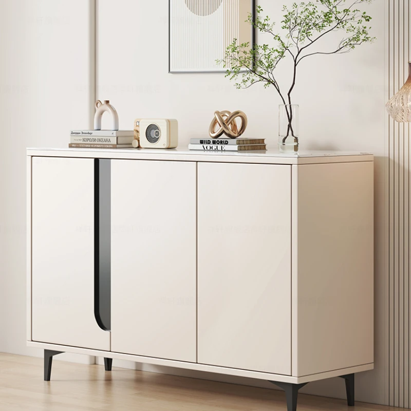 

Cream style dining sideboard, solid wood ecological board, French style living room, light luxury, high-end feeling,