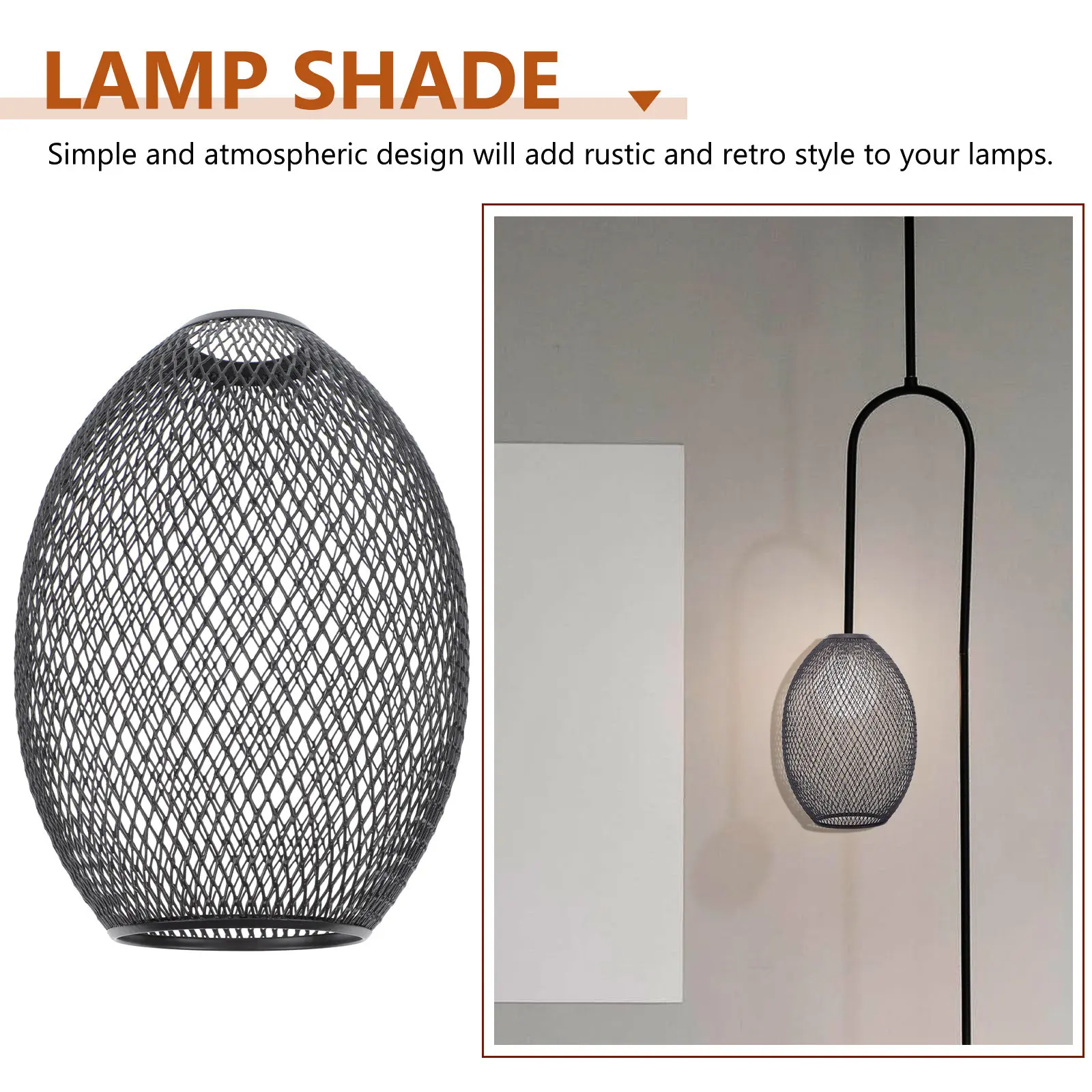 

Изысканный абажур из железной проволоки в ретро-стиле для подвесного светильника, для библиотеки, бара, офиса, для декора интерьера, железный проволочный плафон