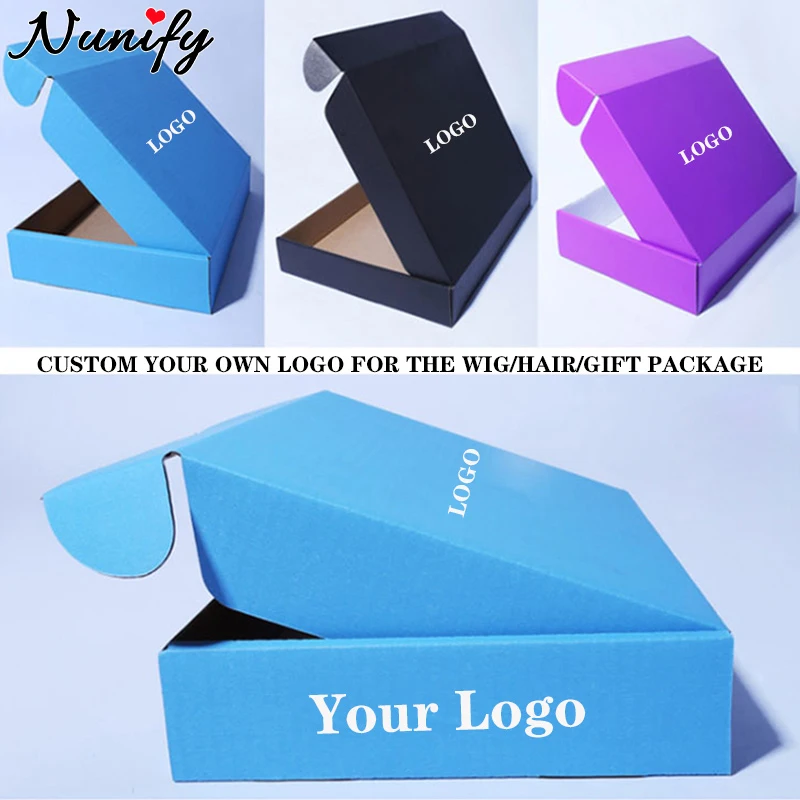 Custom Hair Packaging Box With Logo 20Pcs Colour Fold Paper Box For Bundles Wig/Gift Box For Salon Support Custom Sizes & Brand