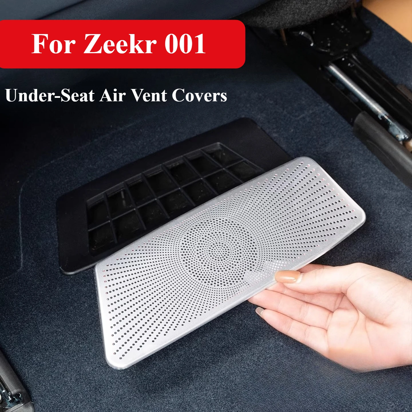 

For Zeekr 001 2024-2026 Under Seat Air Vent Covers Debris-Proof Car Air Vent Protective Grille