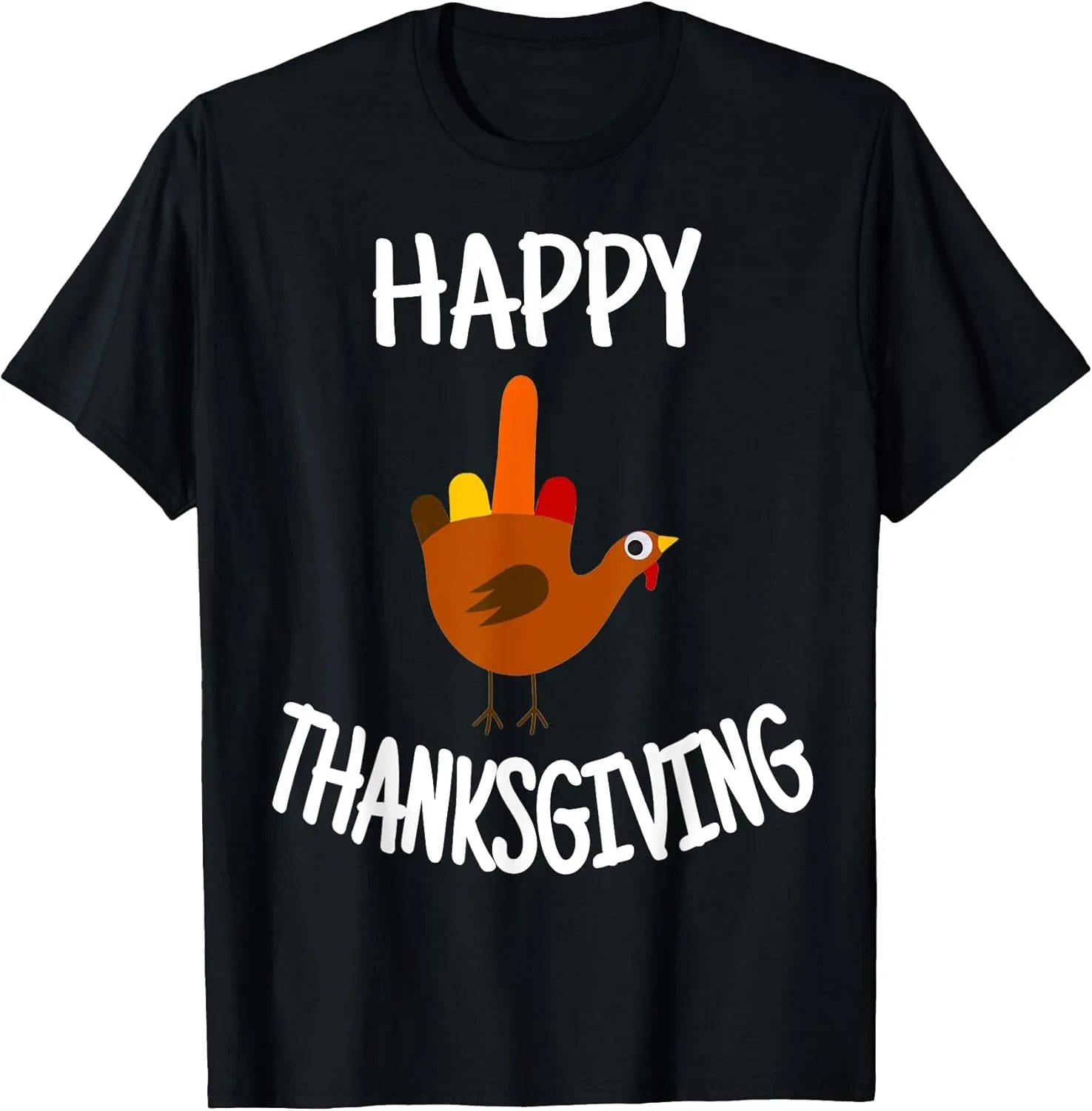 

BEST! Funny Thanksgiving Turkey Gear | Happy Thanksgiving Turkey Tee Cotton Printed T-shirt Extra Large Loose
