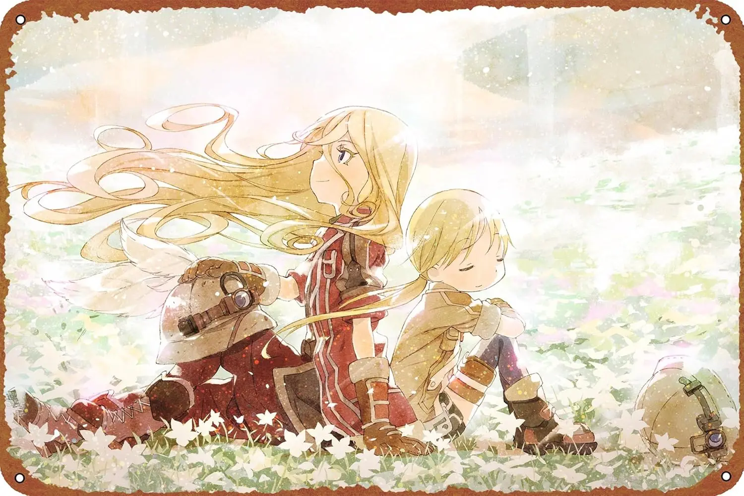 Металлические постеры Riko Made In Abyss Lyza, ретро-таблички с киноизображениями для баров, пабов, домашних кафе, декор для стен, 8X12 дюймов (20X30 см)