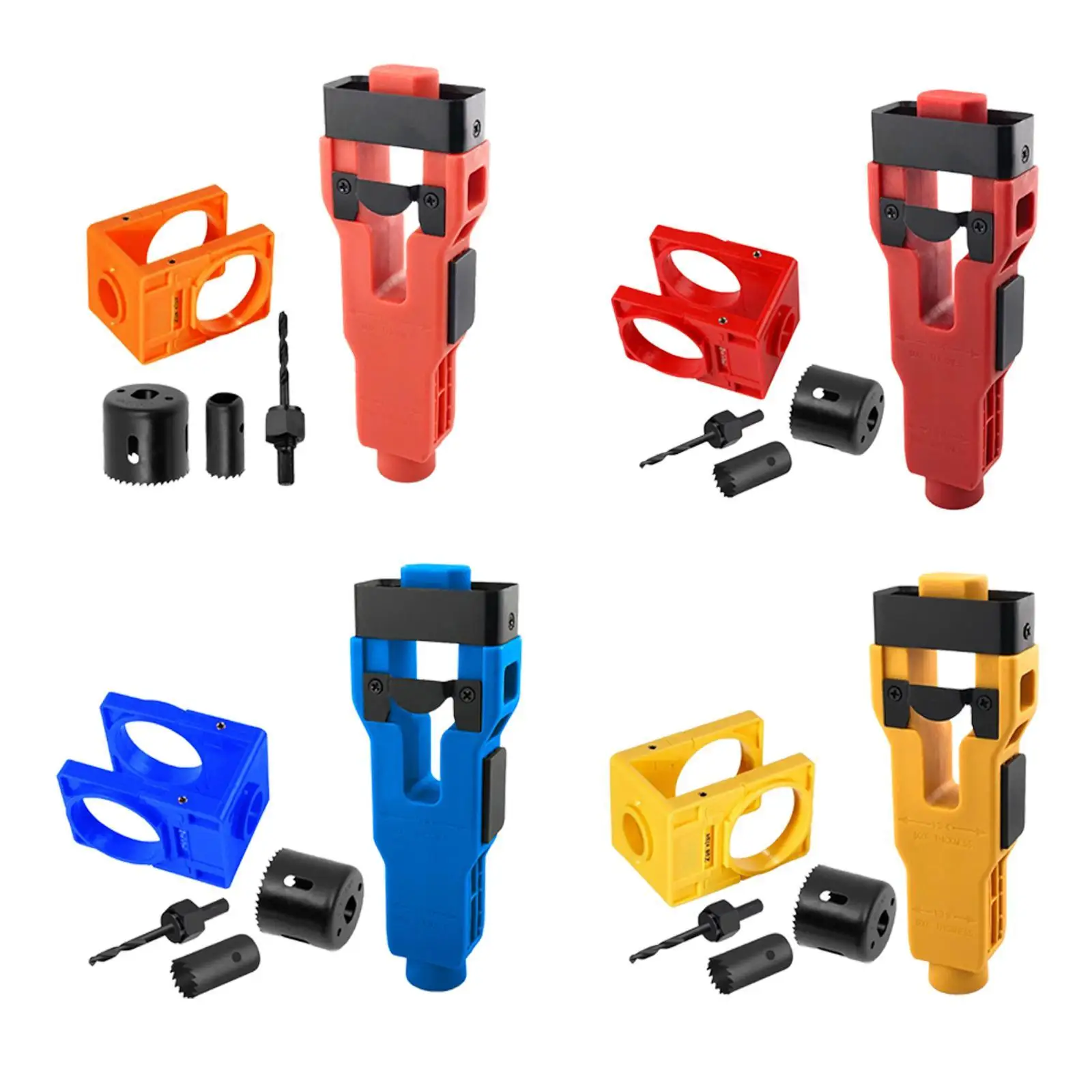 Door Lock Installation Set Wear Resistant Utility Sturdy with Guide Template