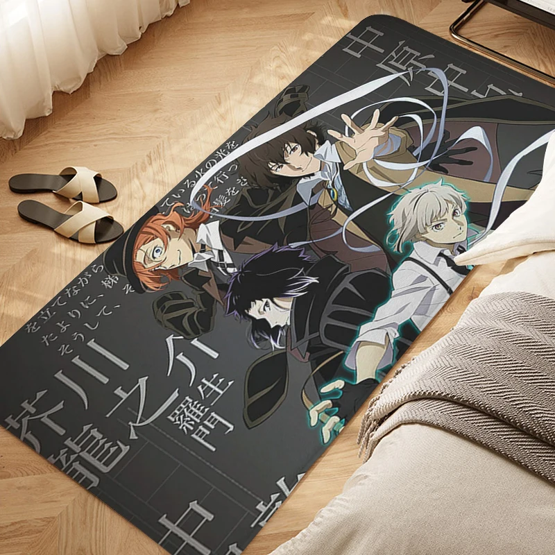 

Anime Carpet for Bedroom Bungo Stray Dogs Kitchen Bath Rug Slip-resistant Entrance Door Doormat Hallway Porch Foot Mat Non-slip