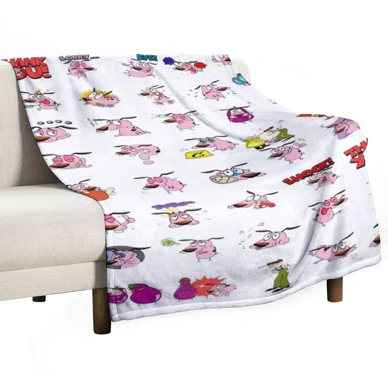 courage Throw Blanket Furry Sleeping Bag Cute Plaid Stuffeds Sofas Decorative Sofas Blankets
