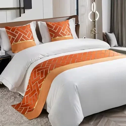 Red Floral Bedspreads Bed Flag Runner Scarf Throw Bedding Single Queen King Bed Cover Towel Home Hotel Decorations