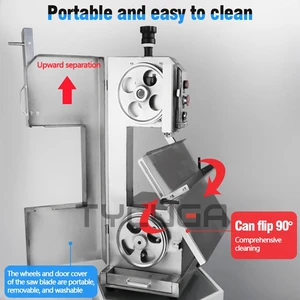 Scheibenknochen elektrisches Fleisch, Schneidemaschine, Hubschrauberküche, Nahrungsnetz, gefrorener Fischsägenschneider, Desktop -Supermarkt, 850W 12 Hauptverkaufskürzung Fleischelekto - №8