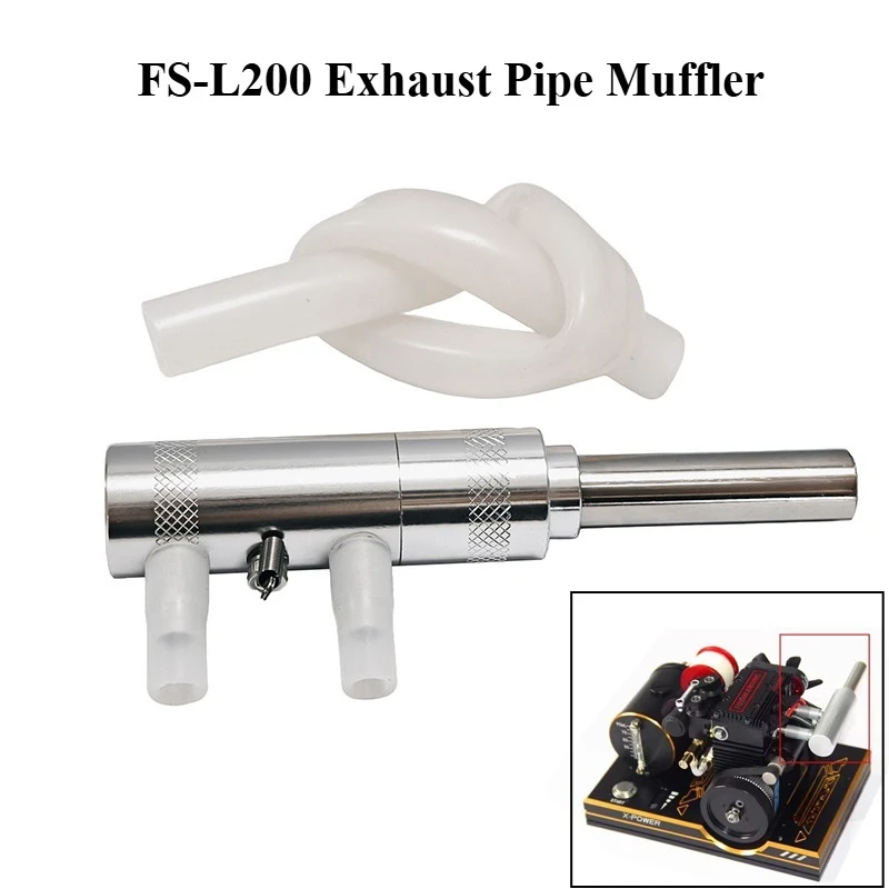 TOYAN FS-L200 Engine Dedicated Exhaust Pipe Muffler Suitable for Methanol Gasoline Engine RC Double Cylinder  Four-stroke Model