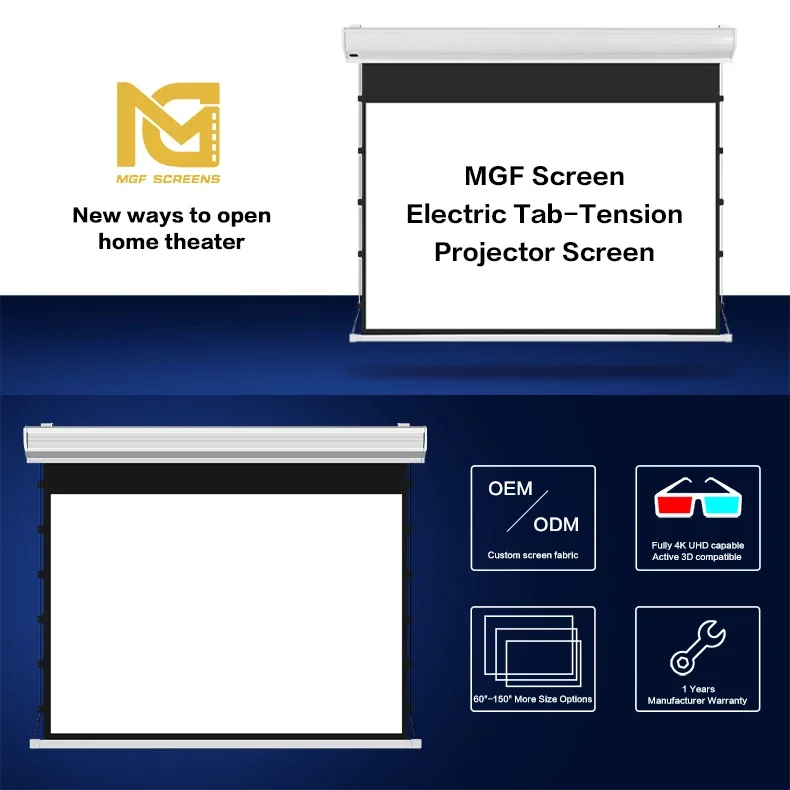 150 inch projector screen hanging wall home theater /large indoor cinema projection screens