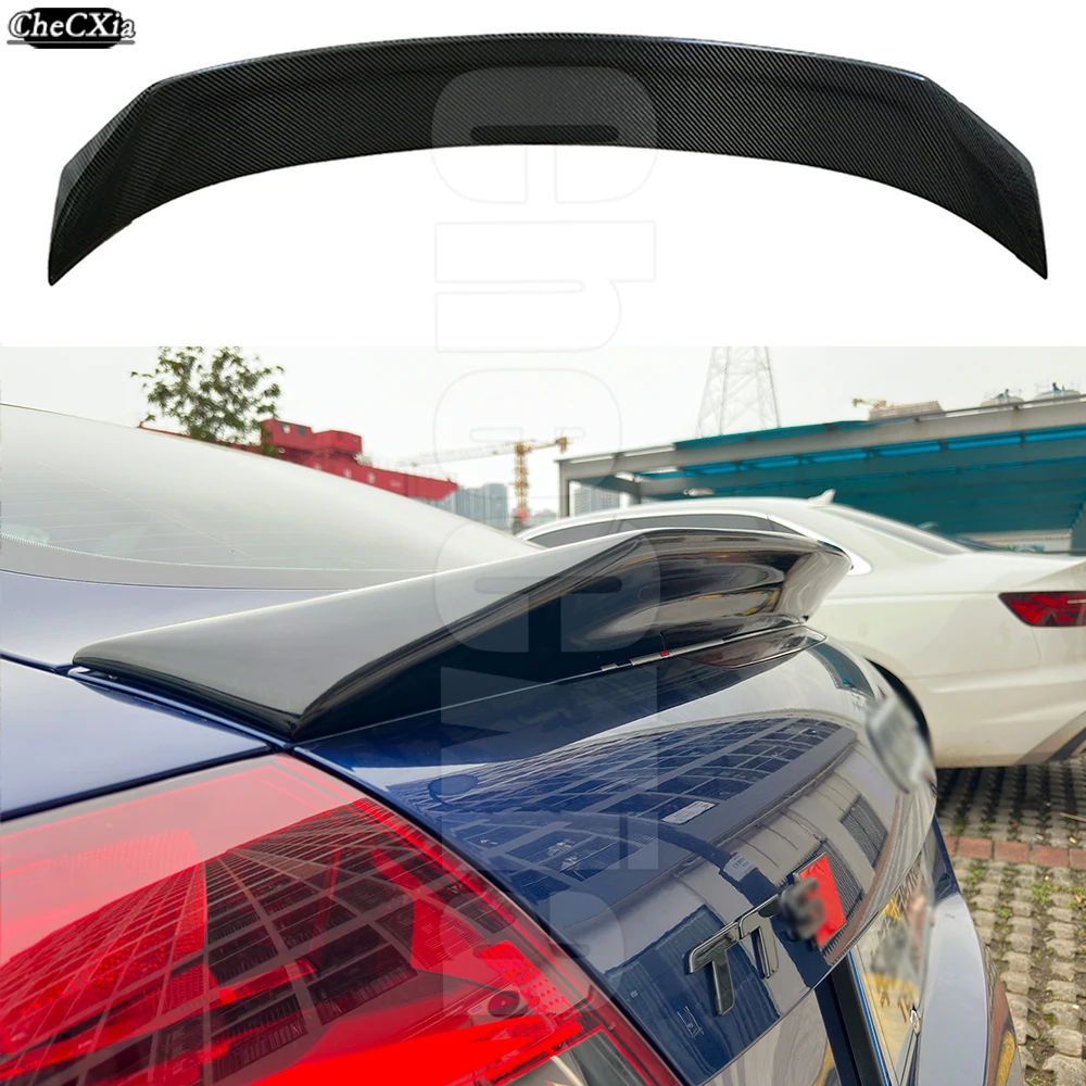 For Audi 2008 2009 2010 2011 2012 2013 2014 TT TTS 100%Real Carbon Fiber Highquality Rear Spoiler Trunk Lid Diffuser AR GT Style