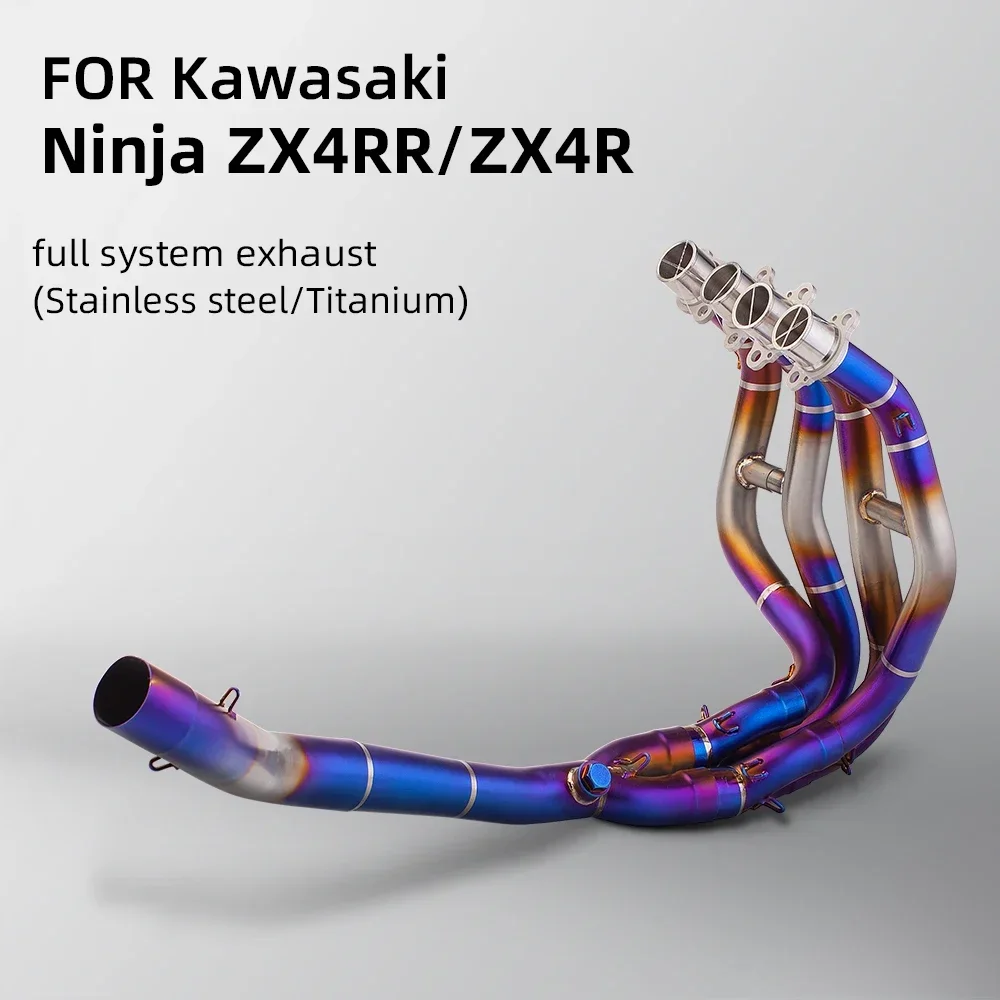 For Kawasaki ZX4RR ZX4R ZX25R ZX25RR Motorcycle Exhaust System Escape Slip On 51MM Front Tube Link Pipe Connect Original