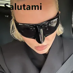 new fashion Y2K sunglasses women vintage unique sexy sun glasses men hip hop punk eyeglasses ladies black silver mirror shades
