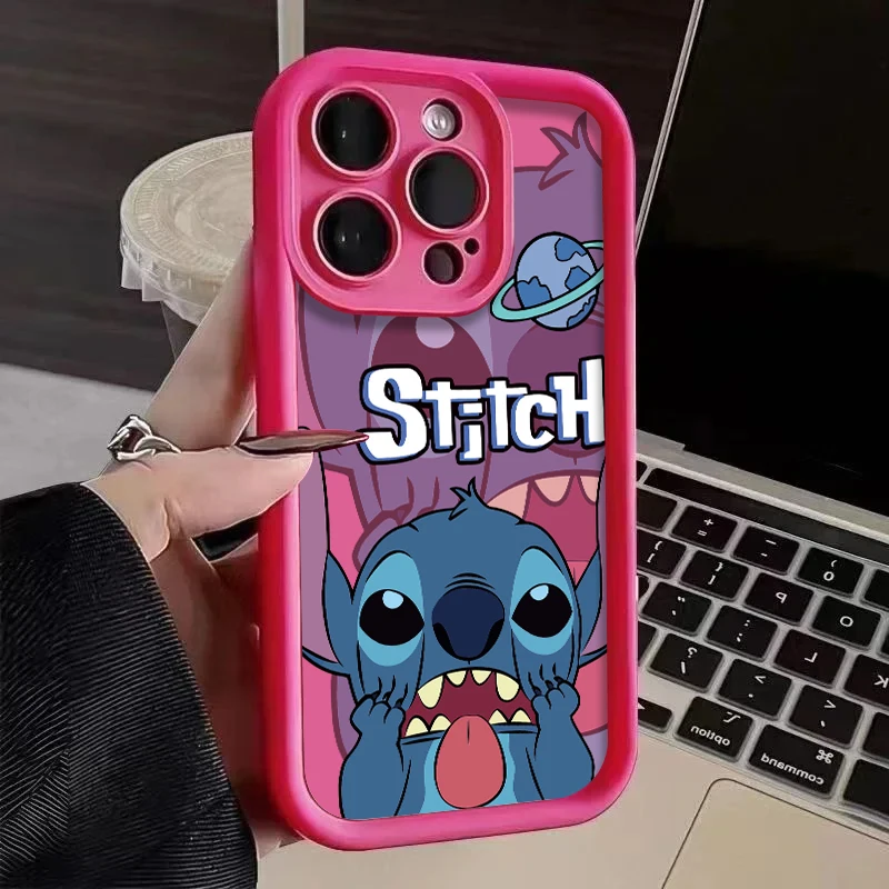 Новый силиконовый чехол Disney Cute Cartoon Stitch для iPhone 15, 14, 13, 12, 11 Pro Max XS XR X 7 8 Plus SE, мягкий защитный чехол-бампер