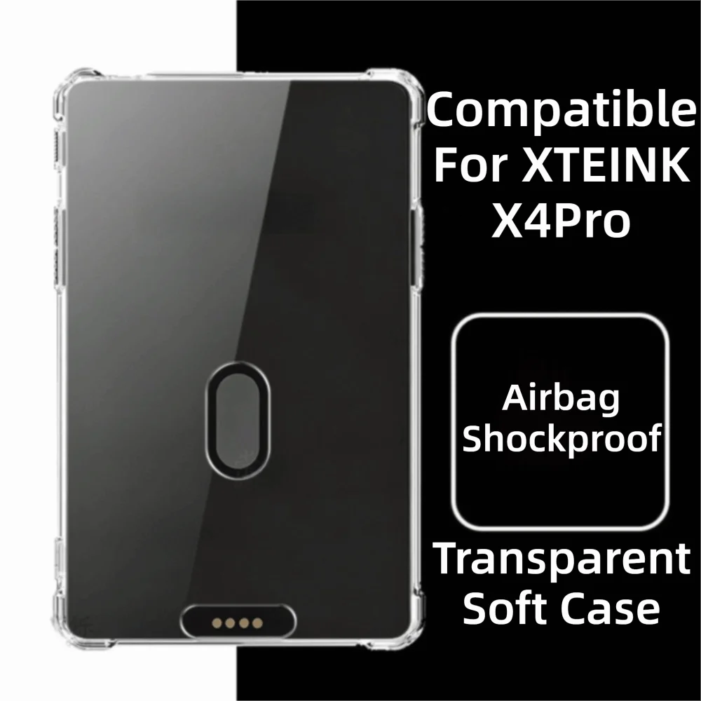 Soft TPU Protective Cover Shock Absorbing Transparent Protective Shell Scratch‑resistant EBook Reader Case for XTEINK X4Pro