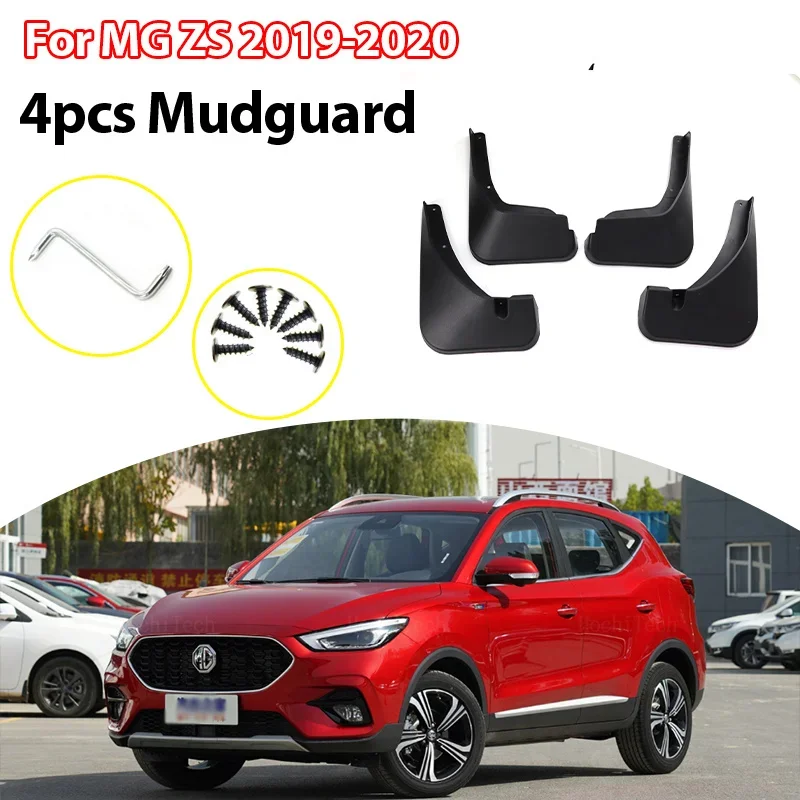 Mud Flaps No Drill Mudguards Winter Splash Guards Front Rear Fender Protector For MG ZS pre-facelift 2018 2019 2020 Mudflaps