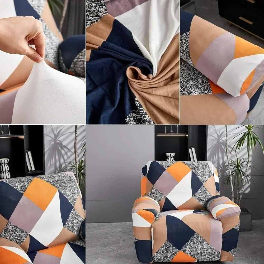1/2/3 Seater Recliner Sofa Cover Elastic Jacquard Armchair Chair Cover for Living Room Cheap Relax Slipcover Protector