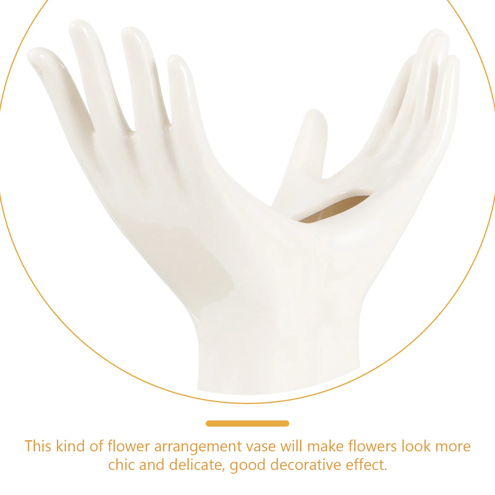 

Ceramic Hand Vase Modern Art Hand Shape Small Flower Vase Decorative Home Office Decor Vases Flower Vases
