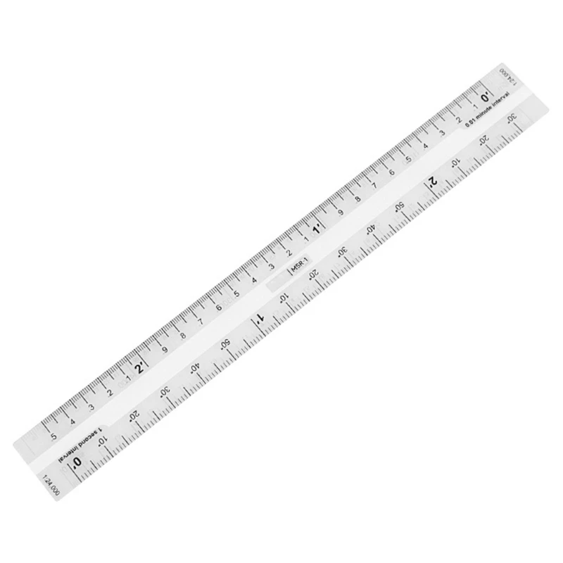 Transferidores militares 6 polegadas, mapa escala coordenada, leitura clara navegação terrestre MP-1, escala mapa