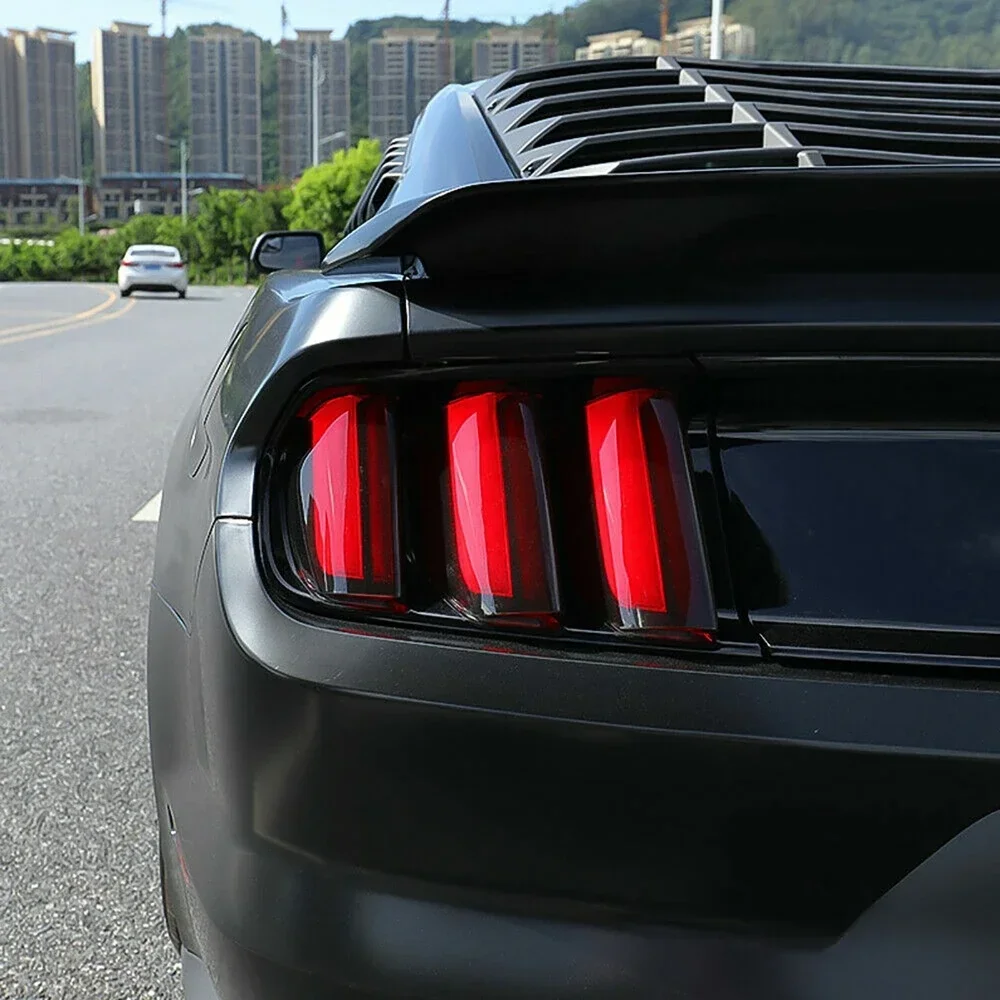 6pcs Smoked Car Rear Tail Light Lamp Decoration Cover Trim Sticker For Ford Mustang 2015 2016 2017 2018 2019 2020 2021 2022 2023 - view 2