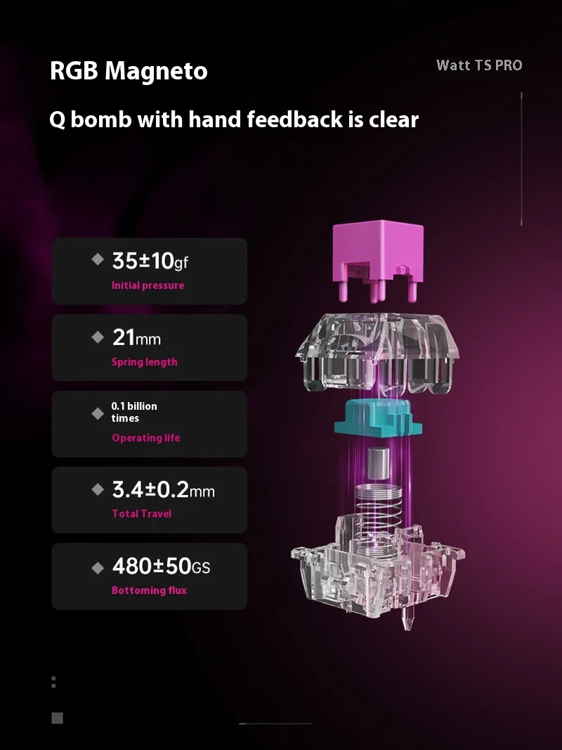 Gravastar 75PRO Magnetic Axis Gaming Keyboard Custom Switches TTC POM Electronic Sports Keyboard Durable Computer Peripheral