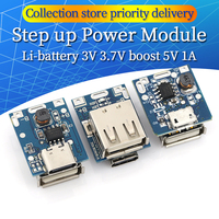 Liludin 5V Boost Converter Step-Up Power Module Lithium Battery Charging Protection Board LED Display USB For DIY Charger 134N3P