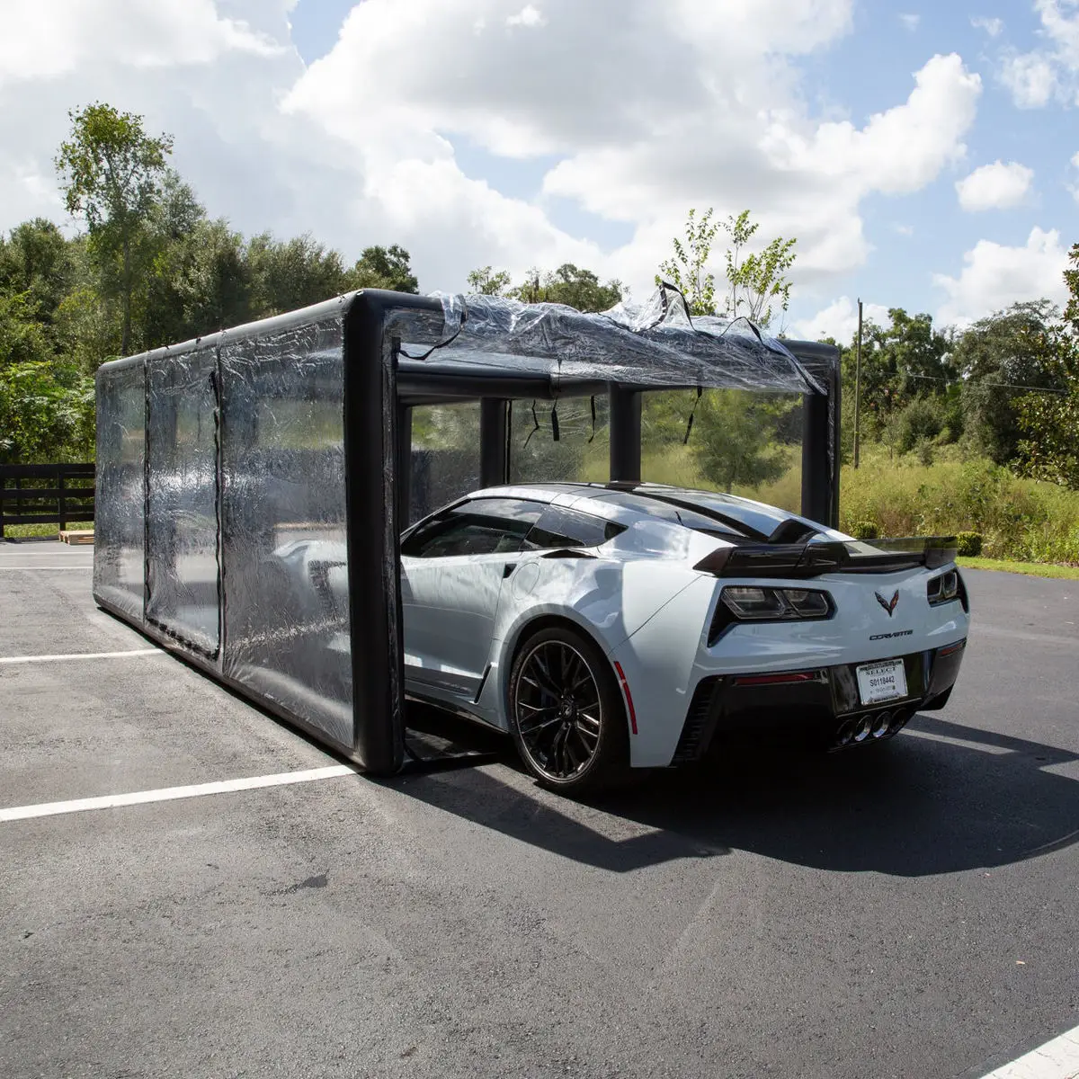 カスタムサイズPVCターポリン製インフレータブルカーガレージテント、インフレータブルカーカバー