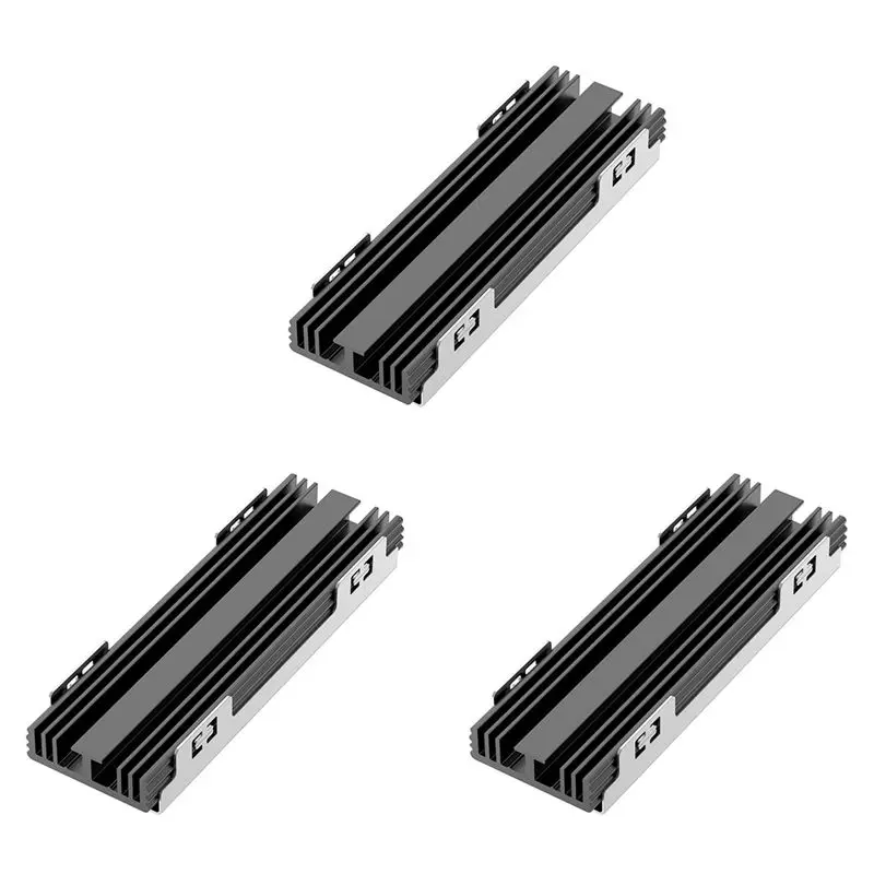 3X M.2 SSD Nvme Heat Sink M2 2280 Solid State Hard Disk Aluminum Heatsink Gasket For M.2 2230 2280 NGFF NVME SSD