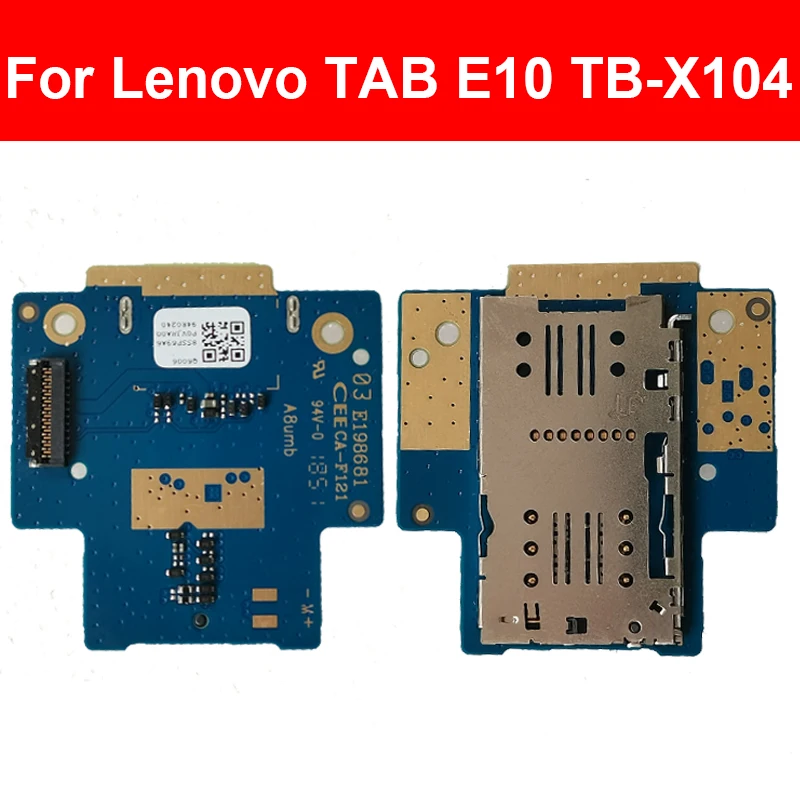 For Lenovo TAB E10 TB-X104 TB-X104F TB-X104L TB X104 X104L X104F USB Charger Dock Board Sim Card Slot Board Flex Cable Parts