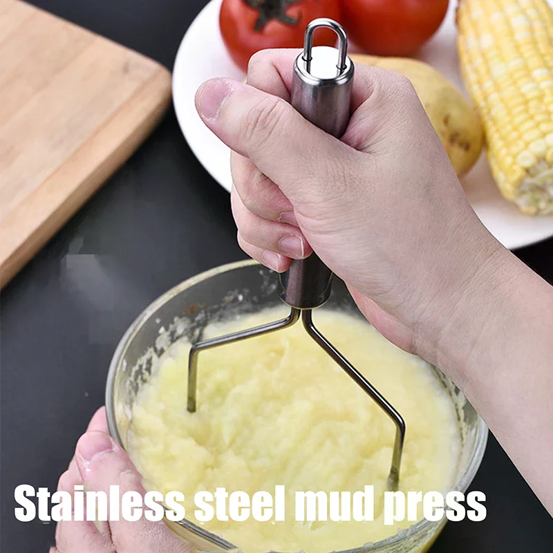 1/2PCS Stainless Steel Wave Potato Masher - Ideal For Kitchen Vegetable And Fruit Puree - Kitchen Essentials,Durable Kitchenware