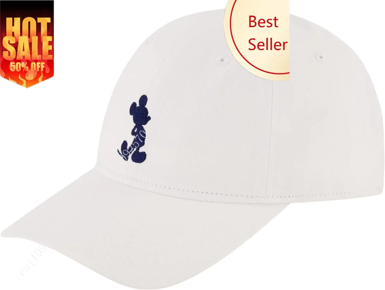 

Disney Mickey Mouse Embroidered Baseball Hat Boy Girl Adjustable Cap Sun Hats Sports Caps for 13+ Teen with Curved Brim