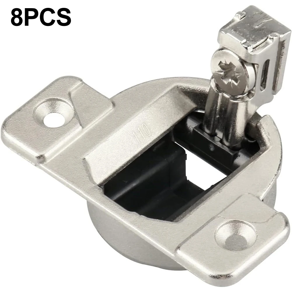 

8 Pcs Cabinet Hinges 110 Degree Screw-In Compact Hinge Stainless Steel Kitchen Cupboard Door Hinges Replace Furniture Hardware