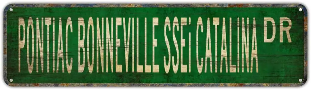 Vintage Decor Wall Signs Bonneville Ssei Catalina Bonneville Ssei Catalina Metal Street Sign Metal Street Sign 16 x 4 in