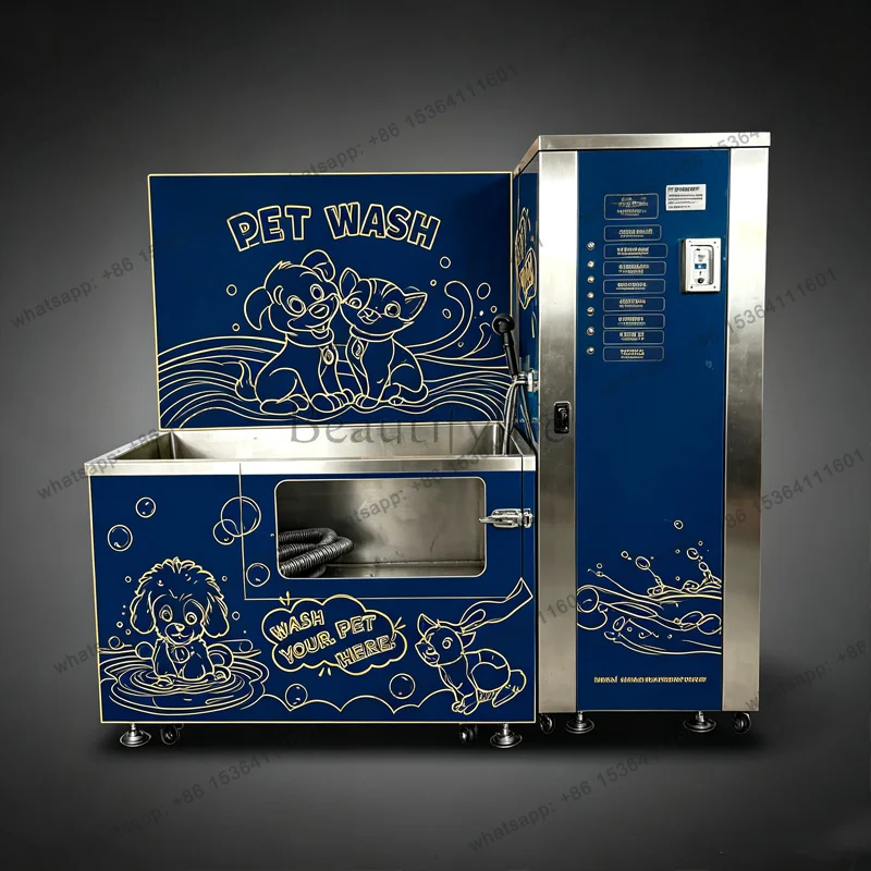 Coin Operated Self Service Pet Wash Machine 24 Hour Working Dog Bathing Station For Outdoor Business Customized
