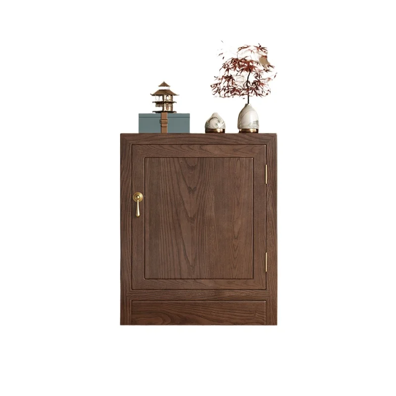 Bedside table Solid wood safe Integrated hidden large space Smart password Home anti-theft