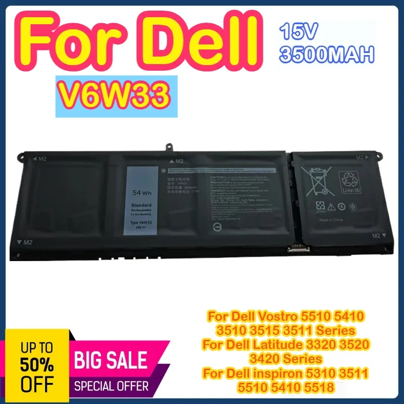 

V6W33 Suitable for Dell Latitude 3320 3520 3420 V6W33 P144G laptop battery
