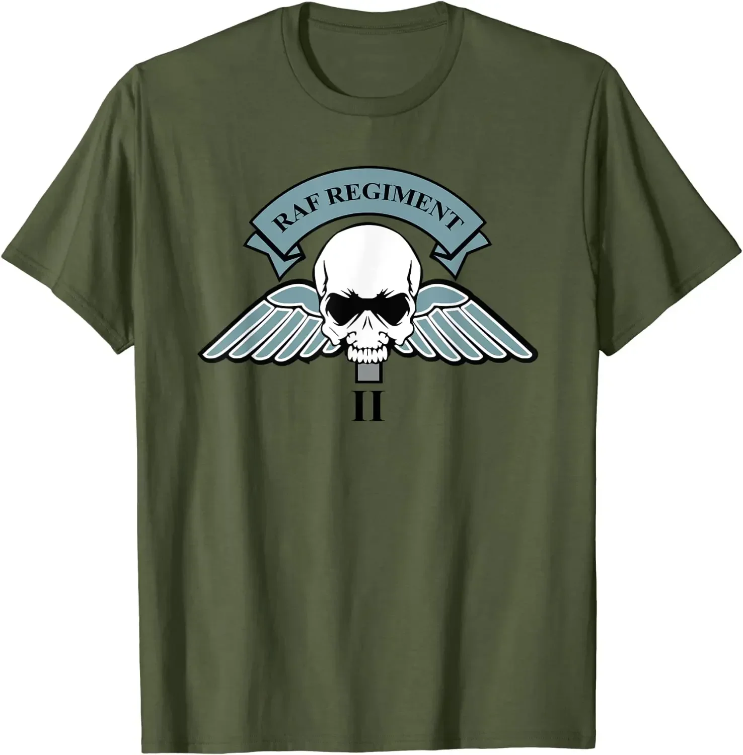 

RAF Regiment 2 Squadron Wings Men T-Shirt Short Sleeve Casual Cotton O-Neck Summer T Shirts