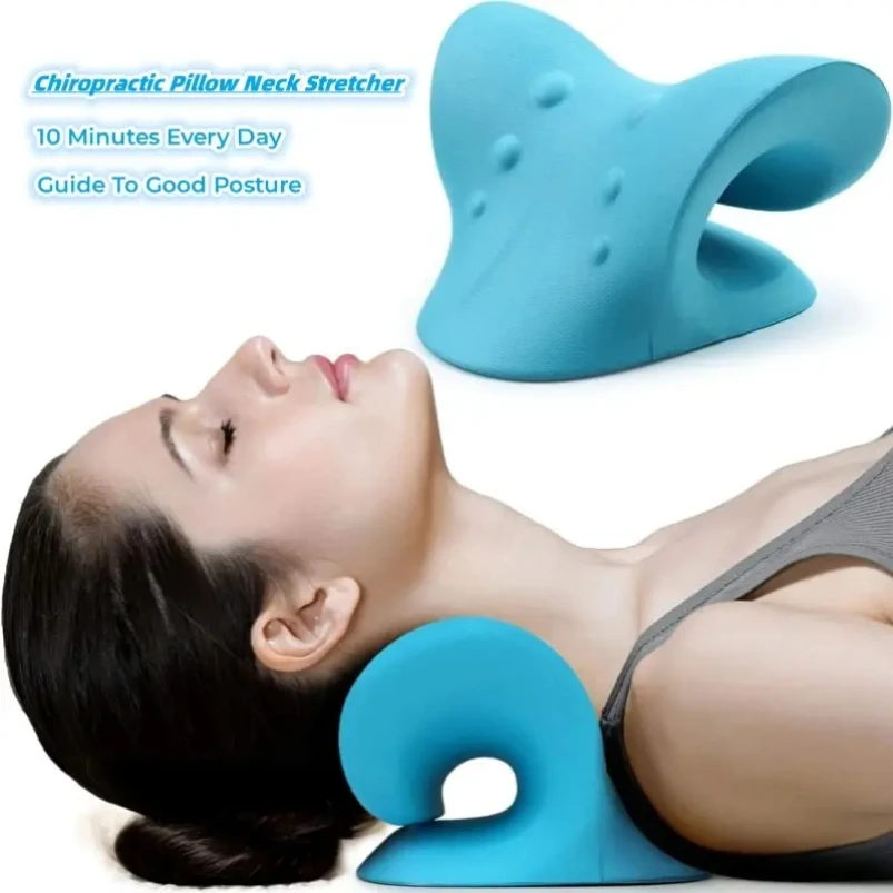 

Neck and Shoulder Relaxer Cervical Traction Device for Relief and Cervical Spine Alignment Chiropractic Pillow Neck Stretcher