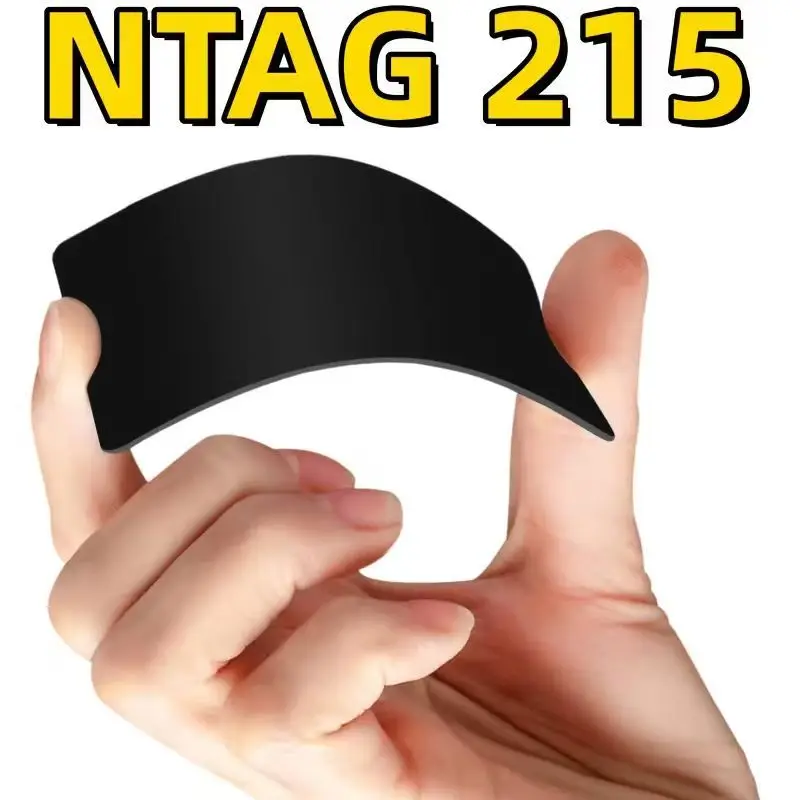 13.56MHz RFID NTAG215 Black Blank NFC Cards 504Bytes Programmable Rewritable Tags For NFC Enabled Smartphones