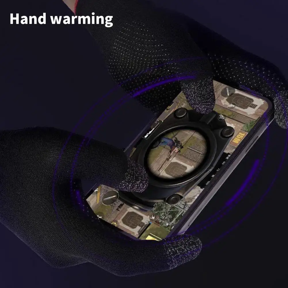 قفازات شاشة تعمل باللمس زوج واحد من قفازات عملية مضادة للانزلاق من السيليكون بتصميم جسيمات المعصم المرنة لألعاب الهاتف