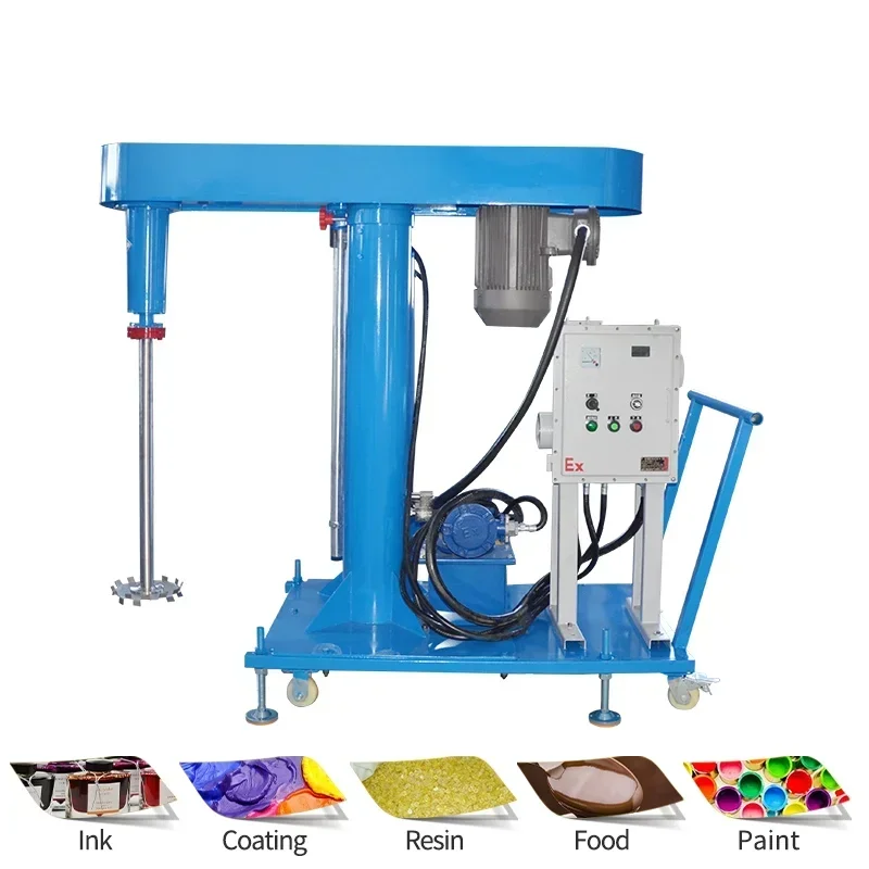 7.5kwKW ex-proof High Speed Disperser Paint Mixer Ink Dissolver Acrylic Coatings Dispersion Mixer 500L Paint Mixing Machine