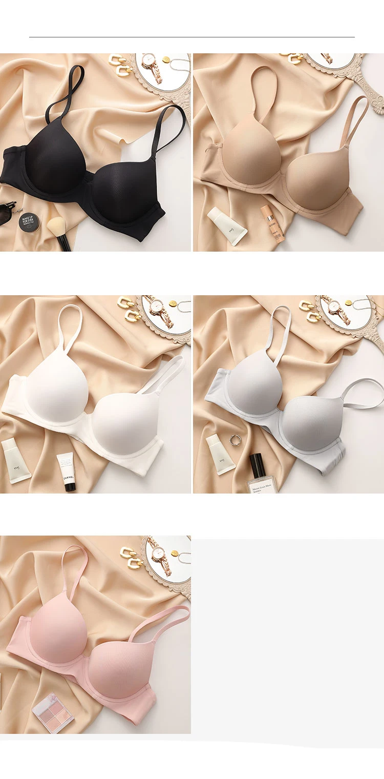 Plus Size Dessous für Frauen Nahtloser Push-Up-BH Sexy dünner Cup Baumwolle Büstenhalter Bequeme Unterwäsche Weibliche C D E Cup Unterwäsche – Detail 8