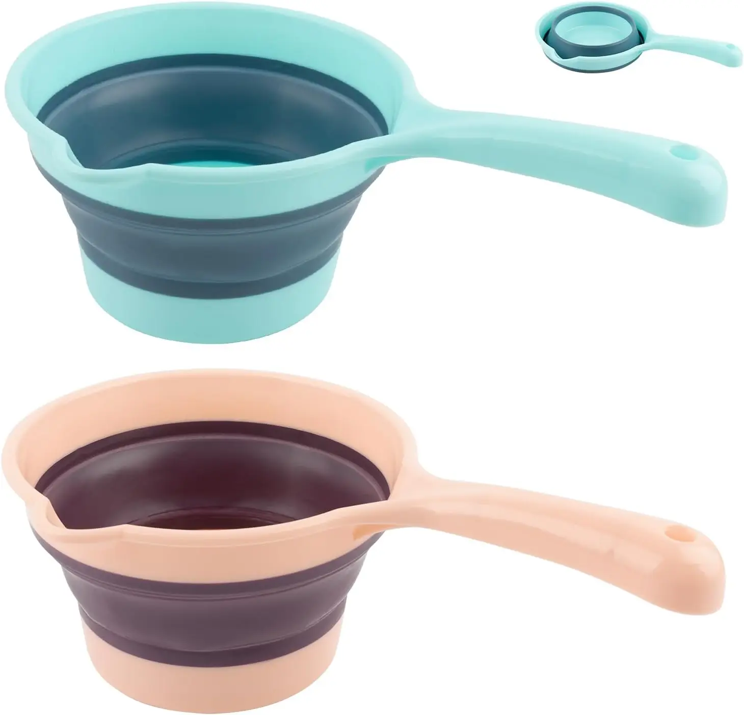 

Framendino, набор из 2 складных черпаков-ковшей для воды, кухонные черпаки-кружки для ванной и сада