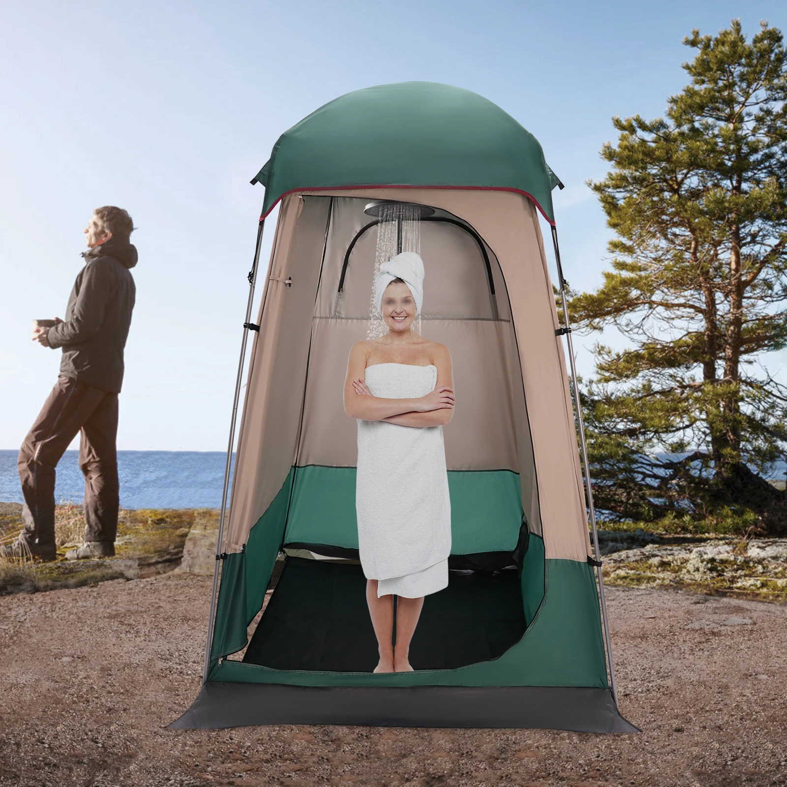 Outdoor Camping Privacy Shelter Portable Toilet Tent for Hiking Shower Tent for 1 people