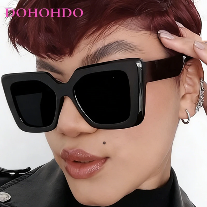 

Retro Trendy Big Frame Square Women Sunglasses Fashion Brand Designer Sunglass Men Driving Shades Travel Eyeglasses UV400 очки