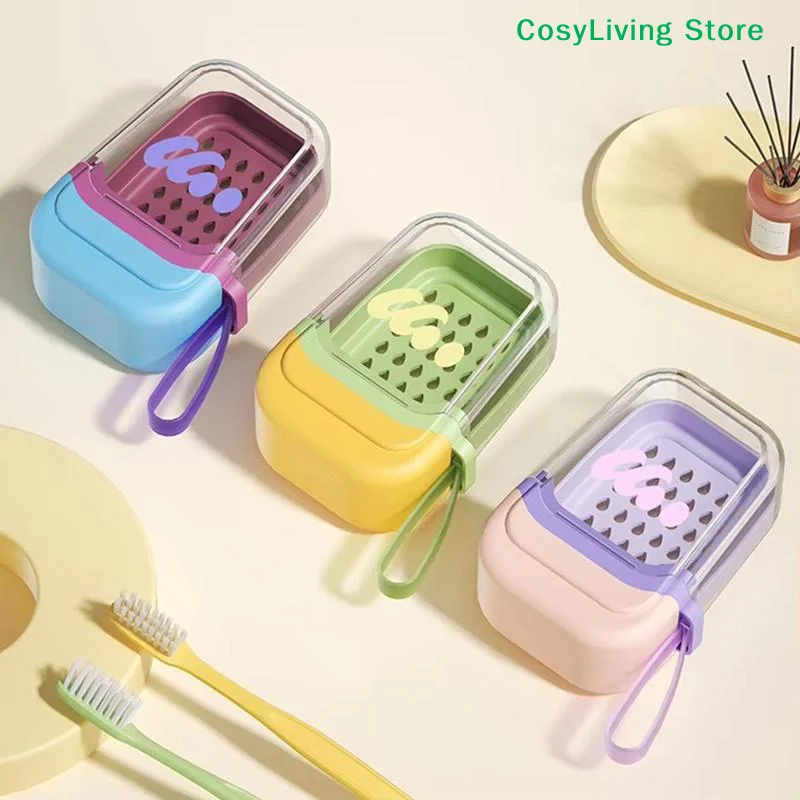 [CL]Soap Case Travel Case Leakproof Container With Lid For Traveling Camping Gym Applies To Shower Bath Bathroom Supplies[CL]