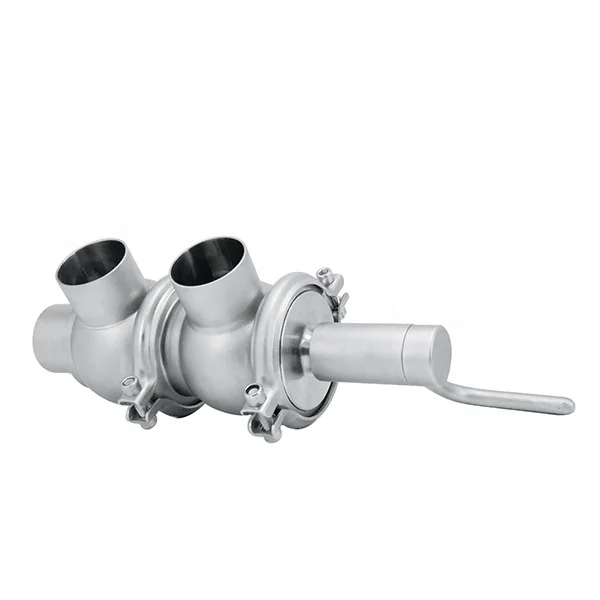 Stainless Steel SS304 Sanitary Hygienic LL Manual Welding  Diverter Valve