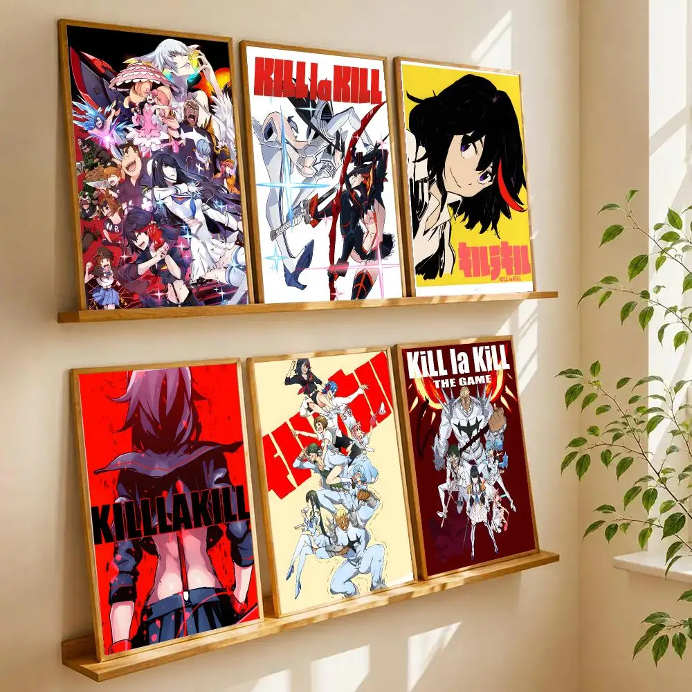 KILL La KILL Poster Retro HD Art Sticky Wall Waterproof Home Living Room Bedroom Bar Aesthetic Decoration