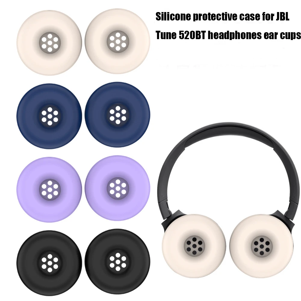 

1 Pair Headphone Cover For J BL Tune 520BT Headphones Cover Wear-resistant Silicone Protective Cover Headset Accessories